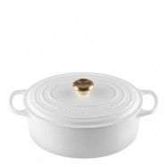 Le Creuset - Signature gjutjärnsgryta oval 31 cm 6,3 L white