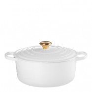 Le Creuset - Signature gjutjärnsgryta rund 28 cm 6,7 L white