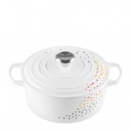 Le Creuset - Signature rund gryta 24 cm 4,2 L loving white