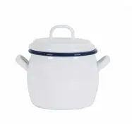 Liten gryta med lock, 0,7 liter, vit - Kockums Jernverk
