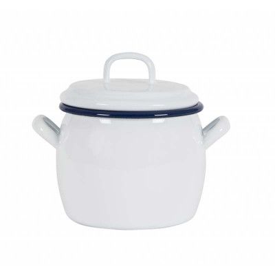 Liten gryta med lock, 0,7 liter, vit - Kockums Jernverk