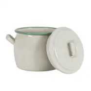 Liten Gryta med lock, 0,7L - Kockums Jernverk - Cream lux