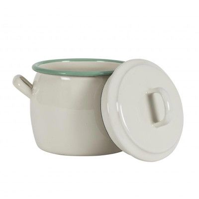 Liten Gryta med lock, 0,7L - Kockums Jernverk - Cream lux