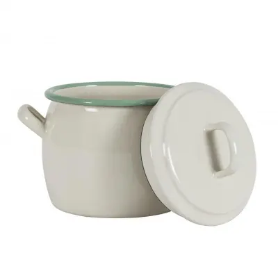 Liten Gryta med lock, 0,7L - Kockums Jernverk - Cream lux