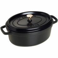 Staub Oval Gryta 29 cm 4,2 liter Svart