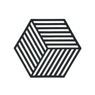 Grytunderlägg Hexagon, Black - Zone Denmark