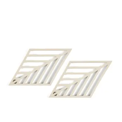 Rhombus Leaf Grytunderlägg 2 st, Birch