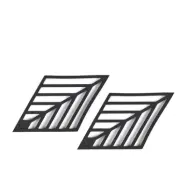 Svarta Leaf Lines Grytunderlägg 2 st