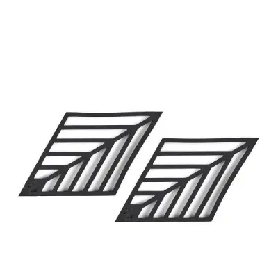 Svarta Leaf Lines Grytunderlägg 2 st