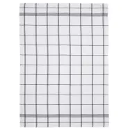 Kökshandduk rutig, vit/svart - Södahl