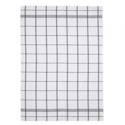 Kökshandduk rutig, vit/svart - Södahl