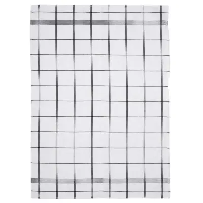 Kökshandduk rutig, vit/svart - Södahl