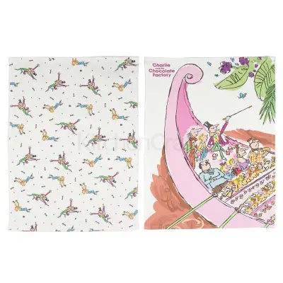 Kökshandduk Roald Dahl, Charlie And The Chocolate Factory, 2-pack