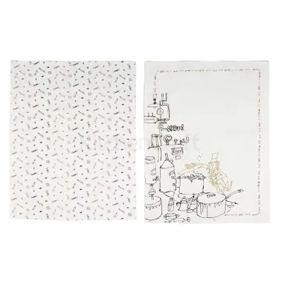 Kökshandduk Roald Dahl, Charlie And The Chocolate Factory Guld, 2-pack