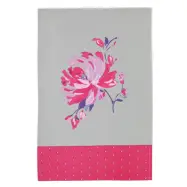 Kitchen Craft Kökshandduk Blommor, grå och rosa, 2-pack