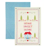 Kitchen Craft Kökshandduk Home Sweet Home, 2-pack
