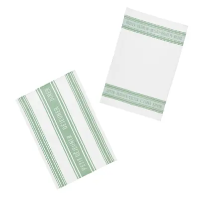 Kitchen Craft Kökshandduk Jacquard Green, 2-pack