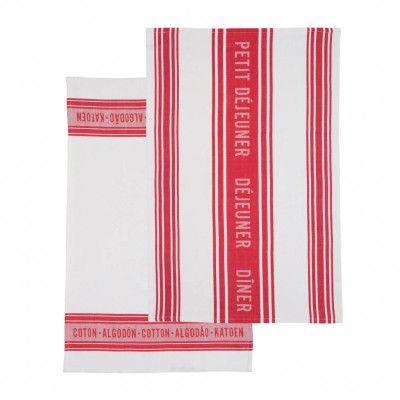 Kitchen Craft Kökshandduk Jacquard Red, 2-pack