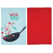 Kökshandduk Wok You, 2 st - KitchenCraft