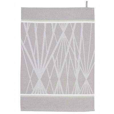 Södahl Kökshandduk Diamond Grid, Natur/Grön