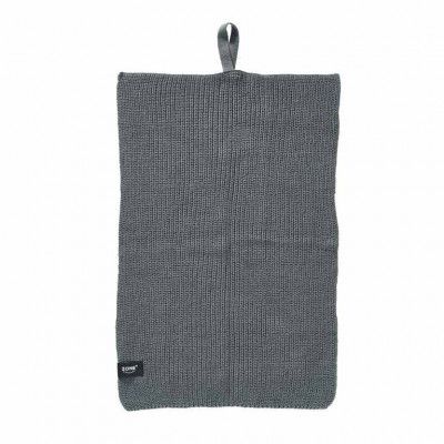 Stickad Kökshandduk Anthracite