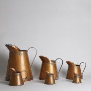Säljstart 23/9 Vintage Måttbägare Koppar 6 delar