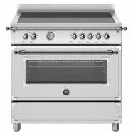 Bertazzoni Heritage induktionsspis med enkelugn 5 zoner 90 cm, rostfritt stål