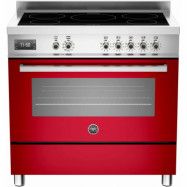 Bertazzoni PRO905 Induktionsspis 90 cm, 1 ugn, 5 zoner, Röd