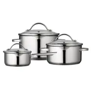 Funktion Kastrullset m lock, 6 delar