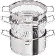 Tefal Nordica gryta med ånginsats 5,2 liter, rostfritt stål