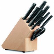 Victorinox Knivblock, tomt, trä svart handtag för 9 delar