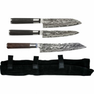 Satake Kuro knivset, 3 delar med knivfodral