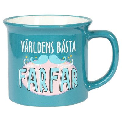Blå Mugg Världens Bästa Farfar