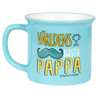 Blå Mugg Världens Bästa Pappa
