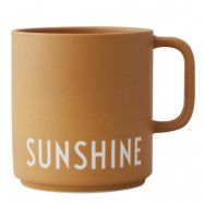 Design Letters - Favourite Cup med öra  Sunshine Mustard