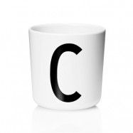 Design Letters - Melamin Mugg c 17,5 cl Vit