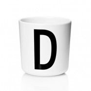 Design Letters - Melamin Mugg D 17,5 cl Vit