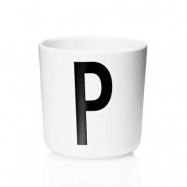 Design Letters - Melamin Mugg P 17,5 cl Vit