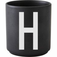 Design Letters Porslinsmugg Svart, H