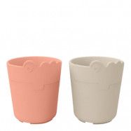 Done By Deer - Kiddish Mugg 2-pack Croco Sand/Coral