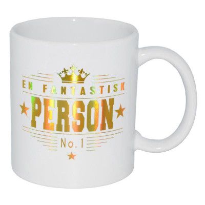 En fantastisk person, mugg