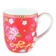 Floral Mugg liten Chinese Rose Röd