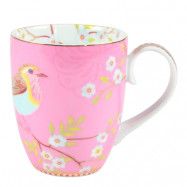 Floral Mugg stor Early Bird Rosa