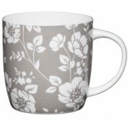 Kitchen Craft Mugg, blommor grå