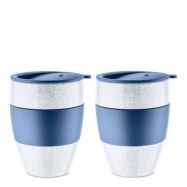 Koziol - Aroma To Go isolerad Mugg med lock 40 cl 2-pack Blå