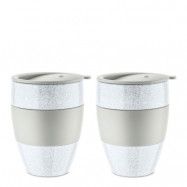 Koziol - Aroma To Go isolerad Mugg med lock 40 cl 2-pack Grå