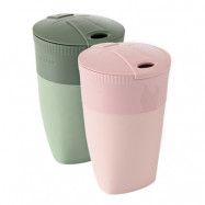 Light My Fire - Mugg med lock 2-pack Dusty Pink/Sandy Green