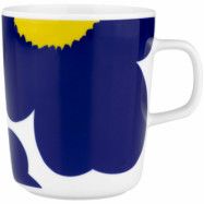 Marimekko ISO Unikko Oiva mugg 2,5 dl, vit/blå/gul