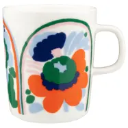 Marimekko Karuselli mugg 2,4 dl, blå/vit/orange