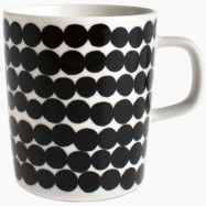 Marimekko OIVA mugg 2,5 dl, siirtolapuutarha, svart